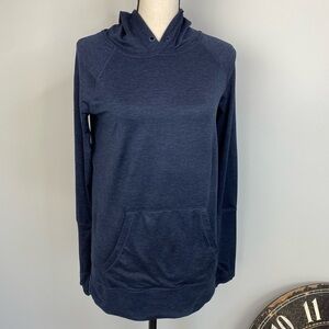 Athleta Navy Seamless stretch hoodie sweatshirt size XS